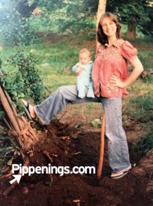 Pippi's mom removing trees from the yard